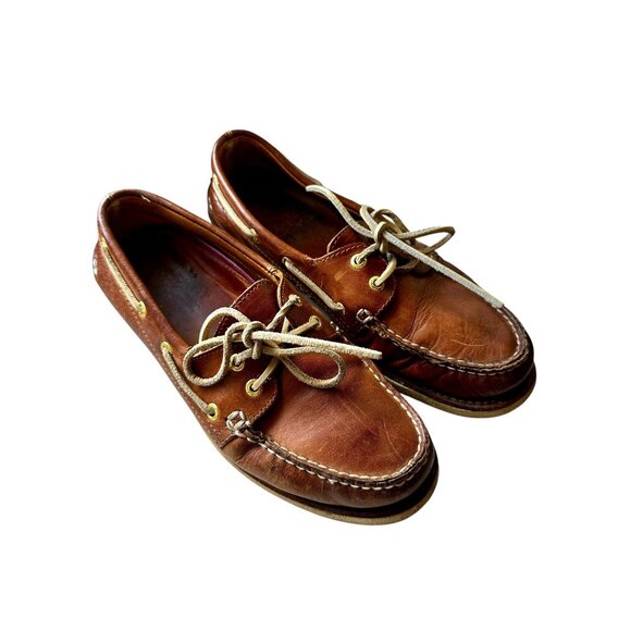 Sperry Authentic Original 2-Eye Boat Shoes Brown Leather Classic Nautical Loafer - Picture 2 of 10